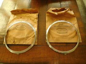 863784 Plymouth Mopar 1941 Deluxe Headlight Rings Nos Headlamp Bezel Ring 863784 Plymouth Mopar 1941 Deluxe Headlight Rings Nos Headlamp Bezel Ring