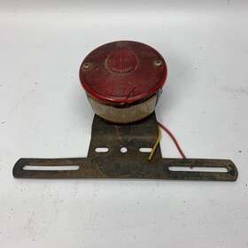 420-15 Pmco Vintage Tail Light Turn Signal And Bracket - Crack Lens