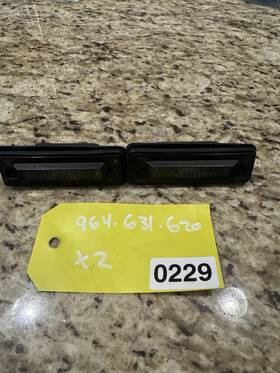 9646316200201c Porsche 0201c Genuine License Plate Lights 2pcs 911 964 993 968 Boxster 1989-2002