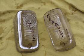 Pt-3100 Renault Pair Of 1957 1958 1959 Dauphin Parking Light Lens L And R Side Pt 3100