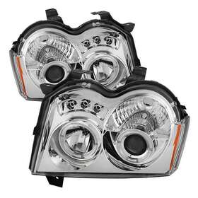 5011107 Spyder Led Halo Projector Headlights Set For 05-07 Jeep Grand Cherokee