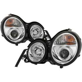 5011282 Spyder Led Halo Projector Headlights Set For 1995-1999 Mercedes E Class