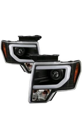 5077592 Spyder For Ford F150 09-14 Projector Headlights Halogen Light Bar Drl
