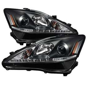5080059 Spyder Projector Headlight With Parking Led Set For 06-10 Lexus Is Black