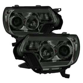 5081728 Spyder Led Projector Headlights Set For 2012-2015 Toyota Tacoma Chrome