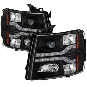 5083524 Spyder Projector Headlights Set For 07-13 Chevy Silverado 1500 Black