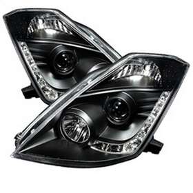 5032225 Spyder Auto Headlight Set - Projector Headlights Drl Black
