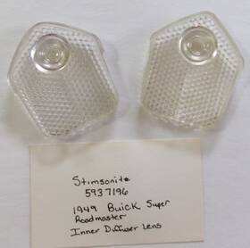 5937196 Stimsonite 1949 Buick Super Roadmaster Guide Tail Lamp Inner Diffuser Lens Used