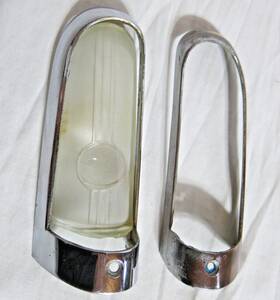 21507 Studebaker 21506 1947 1948 1949 Lh Park Light Lens And Pair Bezels Champion Vintage Oem