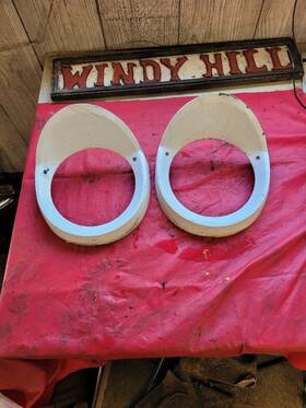 630.st1i56 Studebaker 1956 Champion Headlight Doors Bezels