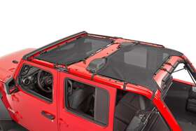 Mbt004 Trailfx Bikini Top Mesh Black Secures To Windshield And Roll Bar One Piece