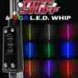 Ts-led-wp-rgb Tuff Stuff Performance 6 Led Whip Color Changing Multi Rgb W Rca Quick Connect Mount