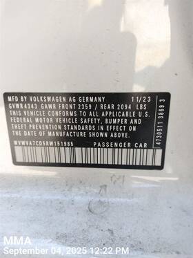 5h0945094c Volkswagen Right Tail Lamp Oem 22-24 Golf Gti 1yr Wrnty