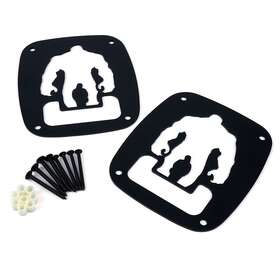 Zs-0041-hulk Xprite No Drilling Hulk Tail Light Cover Guard Trim For 1987 - 2006 Jeep Wrangler Tj Yj