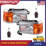 Ford Bronco F150 F250 1987-91 Truck Headlights Chrome Trim Headlamps Pair. Fixed Price $104.56.