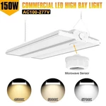4500K 5700K Adjustable 150W Led Linear High Bay Shop Light With Microwave Sensor. Fixed Price $73.42.