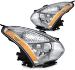 2 X Headlights Assembly Left+right For Nissan Rogue 08-13 Chrome Housing W/amber. Fixed Price $94.28.