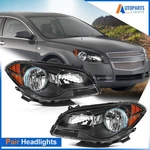 Pair/set Black Amber Headlights Assembly For Chevy Chevrolet Malibu 2008-2012. Fixed Price $72.99.