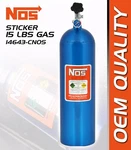 Nitrous Chrome Label Sticker Decal For Bottle 15LBS Gas 14643-CNOS. Fixed Price $10.00.