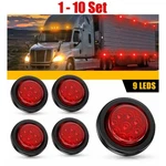 5-50PCS 2INCHES Red Trailer Round 9 Marker Lights Led Grommet Fit With Rv Truck. Fixed Price $229.40.