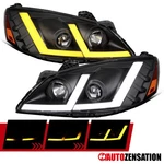 Fit 2005-2010 Pontiac G6 Black Led Tube Projector Headlights Sequential Signal. Fixed Price $246.99.