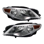 Pair Of Halogen Headlights For Volkswagen Highline Sedan Cc Lux VR6 2009. Fixed Price $542.45.