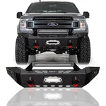 Vijay 2018-2020 Ford F150 Black Steel Front Bumper With Winch Plate&lights. Fixed Price $649.99.