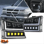 For 03-07 Silverado Led Drl Sequential Turn Signal Projector Parking Headlights. Fixed Price $197.17.