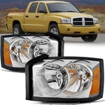 For 05-07 Dodge Dakota Oe Style Chrome Housing Amber Corner Headlight Lamps. Fixed Price $204.27.