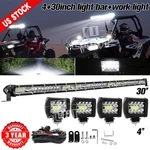 30" Led Light Bar Spot Flood +4X4" Cube Pods+wiring Kit For 14-21 Toyota Tundra. Fixed Price $91.98.
