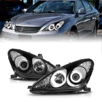 Anzo Projector Headlights Black W / Halo (ccfl) Fits 2002-04 Lexus ES300 ES330. Fixed Price $367.87.