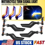4X Black Motorcycle Led Turn Signals Running Light Amber+blue Blinker Universal. Fixed Price $17.09.