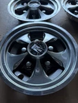 Set Of 4 Keystone Chrome Golf Cart Wheel Covers. Fixed Price $55.00.