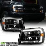 2002-2009 Chevy Trailblazer Black Led Tube Projector Headlights Pair Left+right. Fixed Price $218.99.