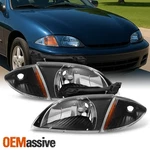 Fit 2000 2001 2002 Chevy Cavalier Black Headlights W/ Corner Signal 4PCS. Fixed Price $84.99.