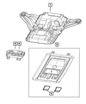 Genuine Mopar Overhead Console Housing 5SK71BD1AA. Fixed Price $376.05.