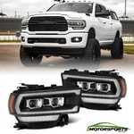 Fit 19-21 Dodge Ram 2500 Pro-series Black Projector Headlights Replacement Pair. Fixed Price $675.00.