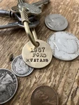 1967 Ford Mustang Solid Brass Key Fob Pony Car. Fixed Price $14.95.