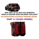 2021 2022 2023 2024 Kia Sorento Rear Left Side Halogen Taillight 92401-R5000. Fixed Price $100.00.