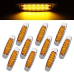 6.4 Inch Amber 12 Led Side Marker Tail Light Turn, Parking, Pack Of 10. Fixed Price $28.99.