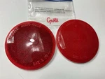 (2) Grote 40062 Sealed 3" Round Stick-on Reflectors, Red. Fixed Price $14.99.