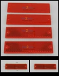 (4) Red Thinline Self Adhesive/screw Mount Reflectors, Optronics, RE-15 Series. Fixed Price $7.99.