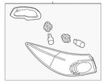 Genuine Mazda Tail Light Assembly BHN3-51-160. Fixed Price $333.77.
