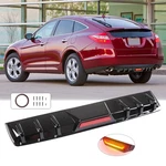 Gloss Black Rear Bumper Diffuser W/ Led Brake Light For Honda Crosstour. Fixed Price $59.99.