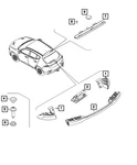 Genuine Mopar Lift-gate Lamp 68640423AA. Fixed Price $637.10.