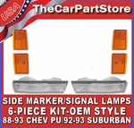 Park Turn Signal Lamps Upper Lower Side Corner Marker Lights Set For Chevy Truck. Fixed Price $44.95.