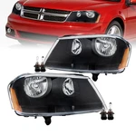 For 2008-2014 Dodge Avenger Black Halogen Sxt Se Headlights L+r W/bulbs. Fixed Price $92.99.