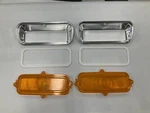 Set Parking Light Lenses Bezels Gaskets For 1962-66 Chevy Truck (amber Lamps). Fixed Price $49.95.