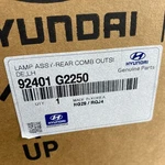 Hyundai Genuine Parts 92401-G2250 Lamp Assembly-rear, Combination Outside, Lh. Fixed Price $431.98.
