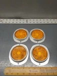 4/PACK Nos Signal-stat 43A Amber Yellow Reflectors 3", Bolt-on Aluminum Housing. Fixed Price $19.99.